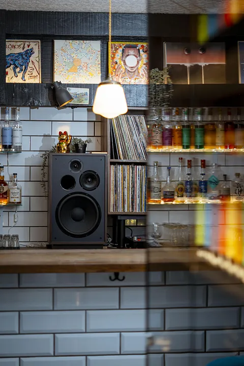 interior of the lucky liquor co bar